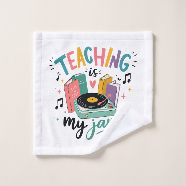 Retro Teaching Is My Jam Vinyl Record Teacher (Toallita)