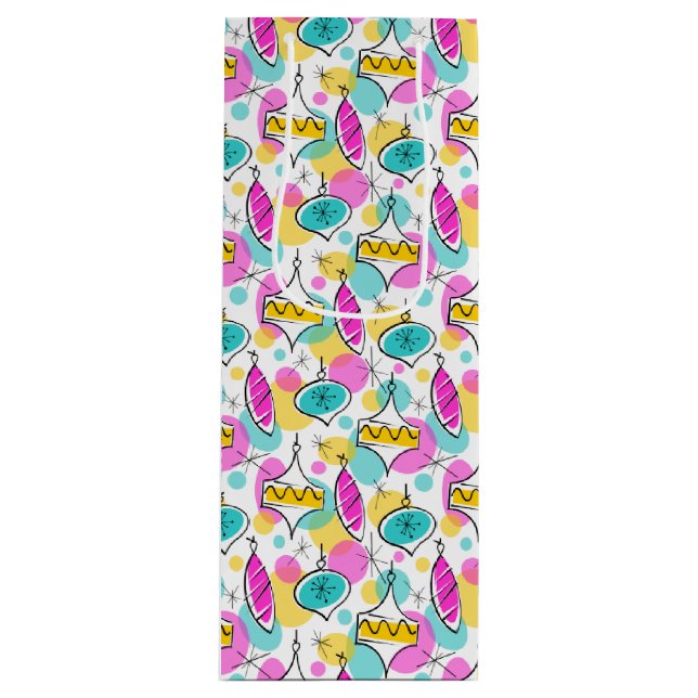 Retro Tree Baubles Bolsa de regalo (Anverso)