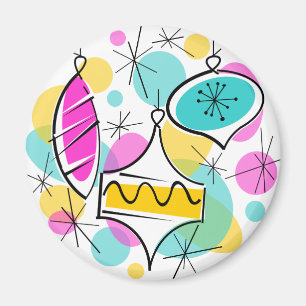 Retro Tree Baubles imanes