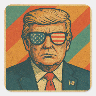 Retro Trump Pegatina