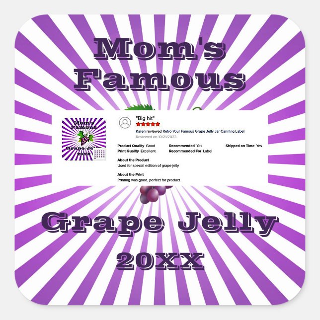 Retro Tu Famosa Etiqueta De Cañón Jelly Jar (What happy buyers are saying about our labels! )