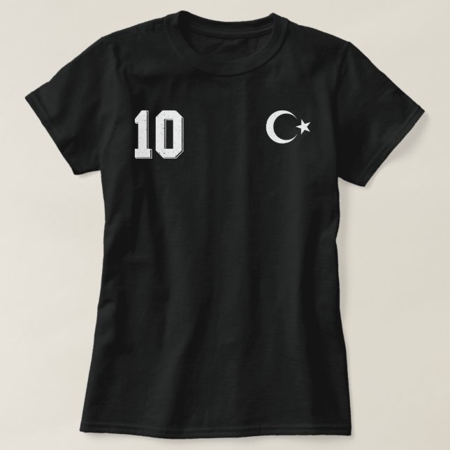 Retro Turkey Football Turkiye  Soccer Home Jersey  (Diseño del anverso)