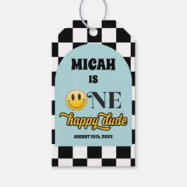 Retro Un Amigo Feliz Cumpleaños etiqueta de agrade