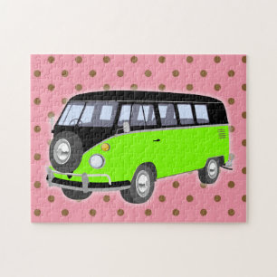 RETRO VERDE VAN ROADTRIP PUZZLE DESAFÍO