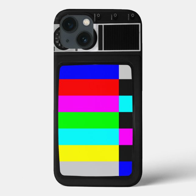 Retro Viejo TV con funda para iPhone 6 Bar de colo (Reverso)