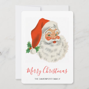 Retro Vintage Alegre Santa Claus Navidad
