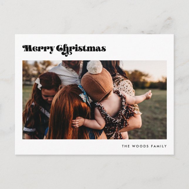 Retro Vintage Feliz Navidad 2 Foto (Anverso)