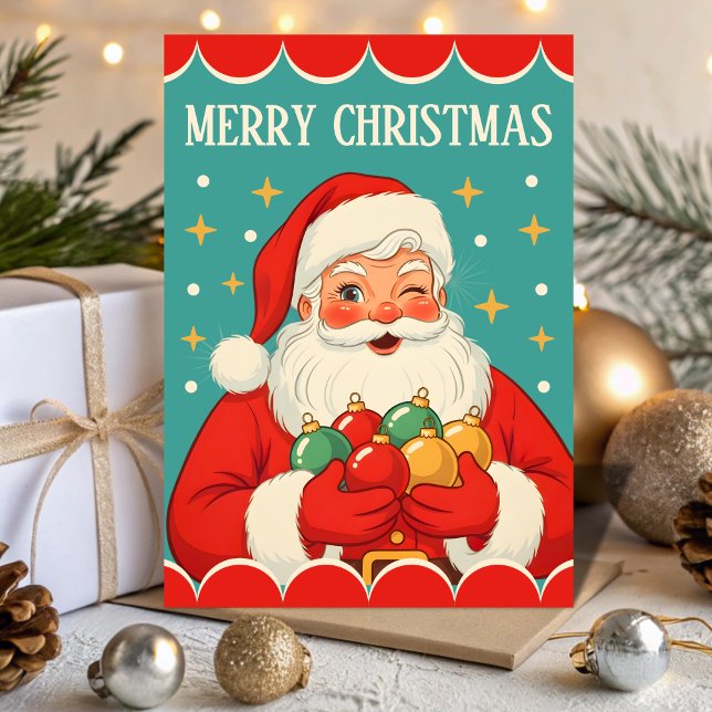 Retro Vintage Santa Brillo Navidad (Subido por el creador)