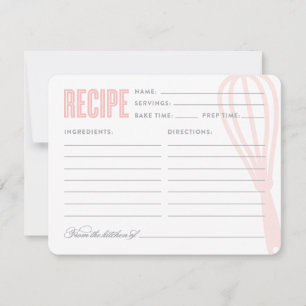 Retro Whisk Tarjeta de receta