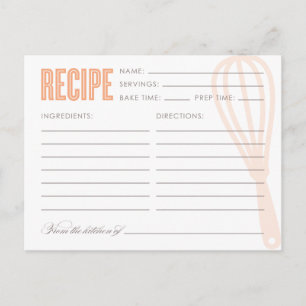 RETRO WHISK TARJETAS DE RECETA