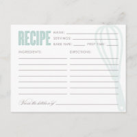 RETRO WHISK | TARJETAS DE RECETA