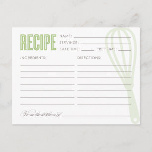 RETRO WHISK   TARJETAS DE RECETA