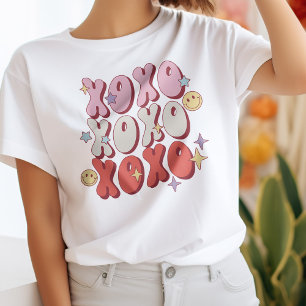 Retro XOXO Feliz Día de San Valentín camiseta