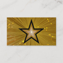 Retroceso negro de la tarjeta de visita Gold Star