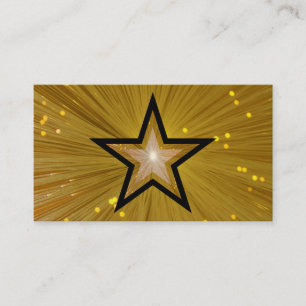 Retroceso negro de la tarjeta de visita Gold Star