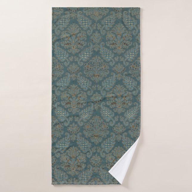 retrogrupo de textura de patrón textil medieval (Toalla de baño)