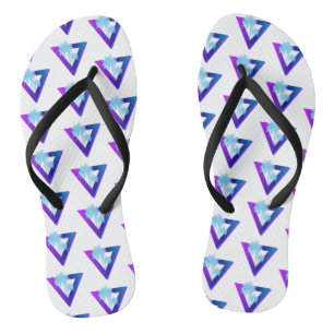 RETROWAVE SYNTHWAVE PALMERAS TRIÁNGULO CHANCLAS