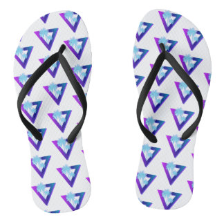 RETROWAVE SYNTHWAVE PALMERAS TRIÁNGULO CHANCLAS