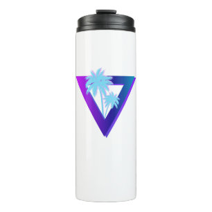 RETROWAVE SYNTHWAVE PALMERAS TRIÁNGULO VASO