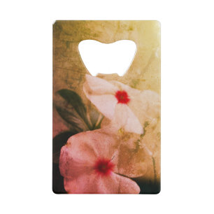 Retrto Flowers Foto Tarjeta de crédito Abridor de 