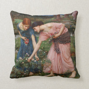 Reúna el Cojín decorativo Ye Rosebuds pre-Raphaeli