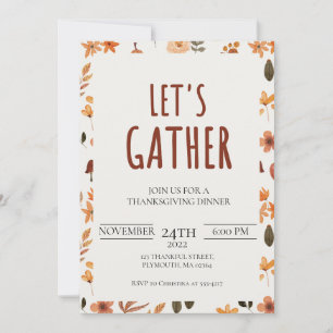 Reunamos la invitación a la cena de Acción de Grac