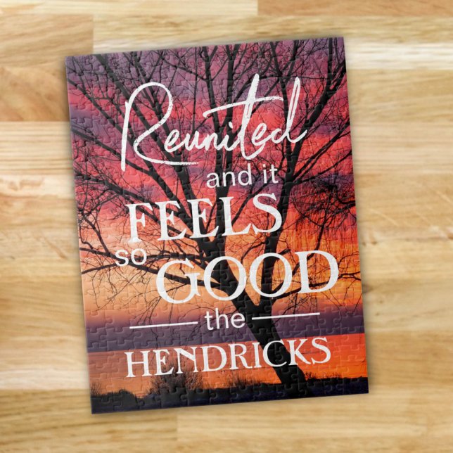 Reunido y que se siente tan buena cita Puzzle (Family Reunion quote Jigsaw)