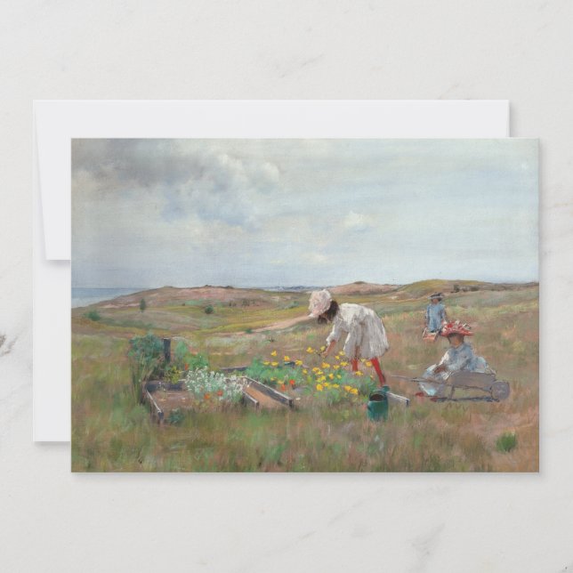 Reuniendo flores | William Merritt Chase (Anverso)