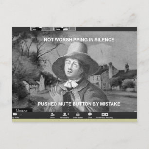 Reunión Cuáquera en línea para postales de culto