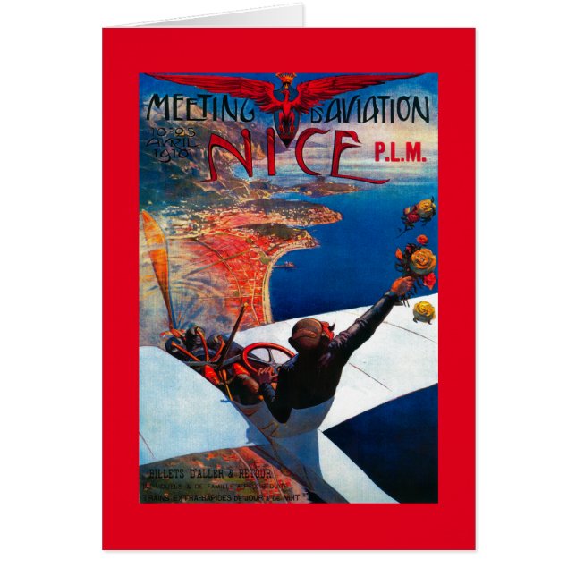 Reunión D' Aviation en Niza, Poster de Francia (Frente)