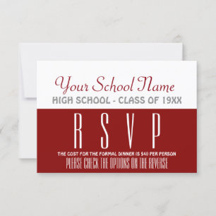 Reunión de clase de estilo de noticias RSVP