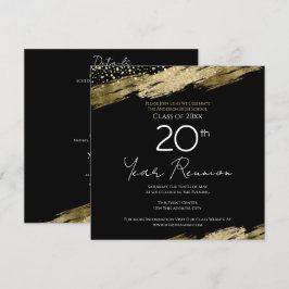 Reunión de clases con detalles Invitación de negro