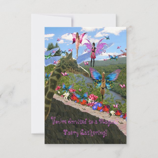 Reunión de Faery (hadas) invitaciones para fiestas (Anverso)