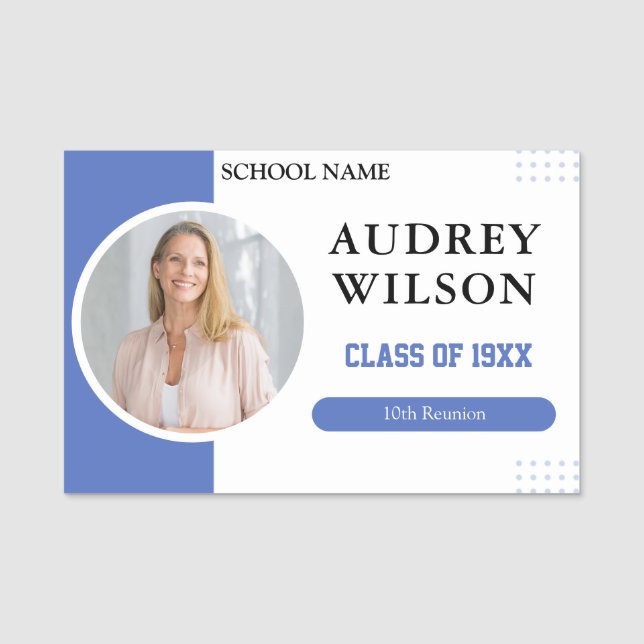 Reunión De Fotos Etiquetas 10ª Clase Reunión (Anverso)