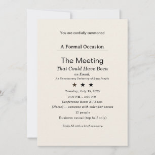 Reunión de invitación estética que podría haber si