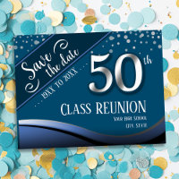 Reunión de la 50ª Promoción Anuncio Azul Elegante 
