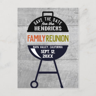 Reunión de la familia Barbeque salva la tarjeta po