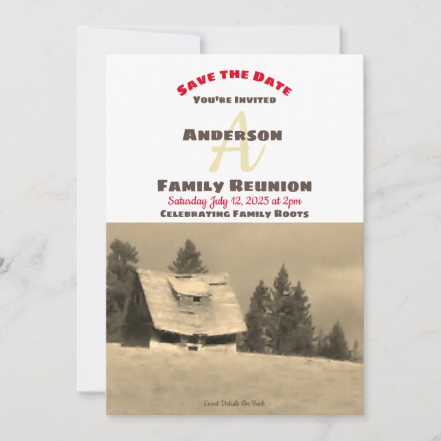 Reunión de la familia Vieja Invitación a Casa de O (Anverso)