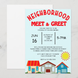Reunión de vecinos e invitación de bienvenida