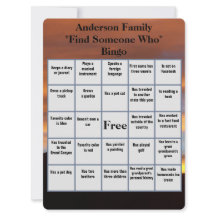 Reunión Familiar Encuentra A Alguien Que Bingo Sun