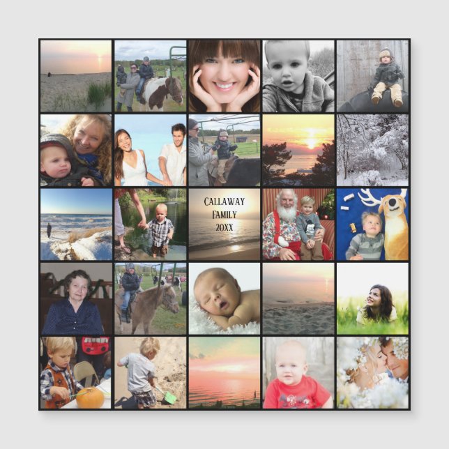 Reunión familiar favorece el Collage de fotos (Anverso)