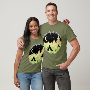 Reunión familiar personalizable acampando camiseta