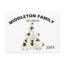 Reunión familiar reuniendo invitación divertida ne