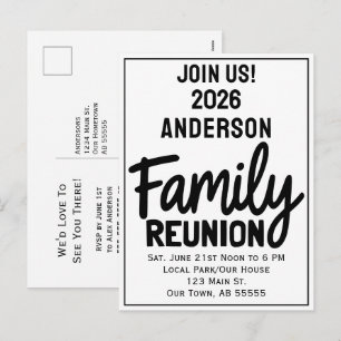 Reunión Familiar Únete a Nosotros Tarjeta Postal M