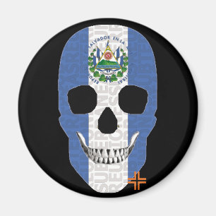 REUNIONES El Salvador imán circular negro B2