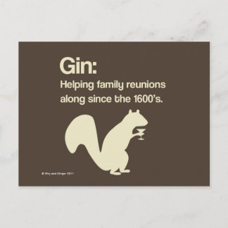 Reuniones familiares y postal Gin