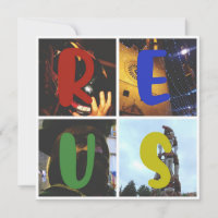 Reus 2x2 en tarjeta de felicitación