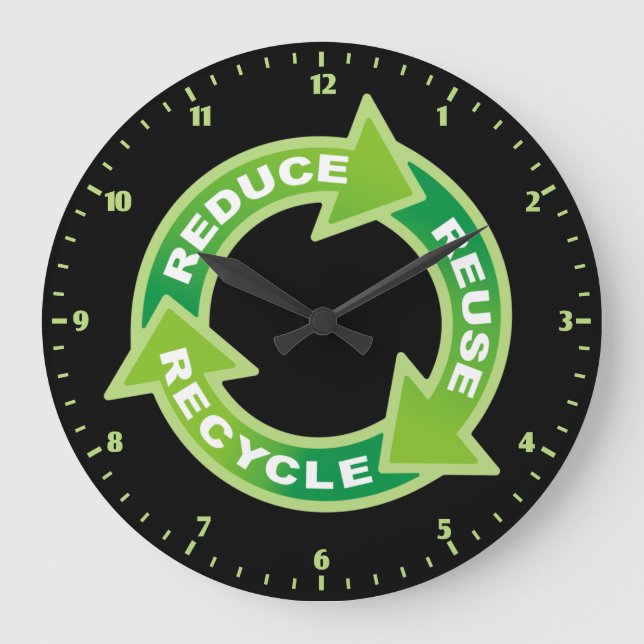 Reutilizar el reloj de pared de reciclaje (Anverso)