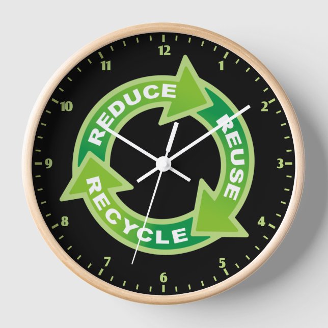 Reutilizar el reloj de pared de reciclaje (Anverso)