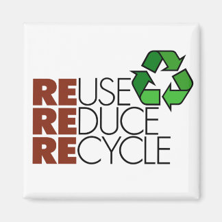 Reutilizar Reducir imán de reciclaje